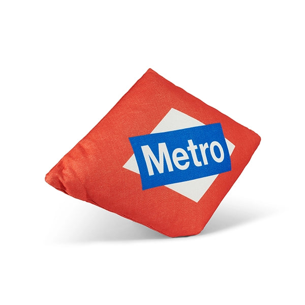 Metro logo cushion